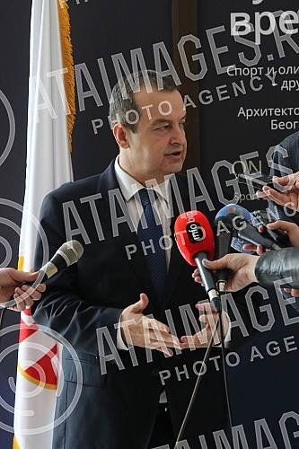 The President of the National assembly of the Republic of Serbia, Ivica Dacic, visited the exhibition 