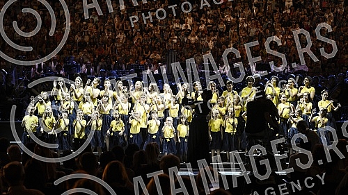 The Night of Music was held with the performance of Kolibri Choir, RTS Choir and Symphony Orchestra at the Tasmajdan Stadium.Odrzana Noc muzike uz nastup hora Kolibri, hora RTS i Simfonijskog orkestra na stadionu Tasmajdan. 