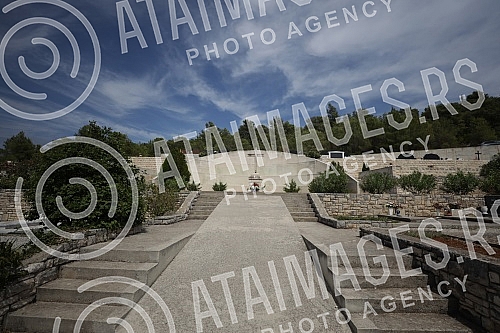 Cemetery of St. Roka in Vela Luka, on Korcula.Groblje sv. Roka u Veloj Luci, na Korculi.