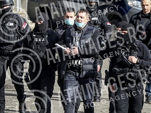 As part of the investigation after the arrest of the organized criminal group, Veljko Beluvuk, known as Velja Nevolja, was brought to the stadium of the Partizan Football Club accompanied by the police.