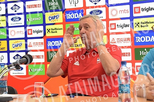 Press conference of the men's A national team of Serbia before the match of the 6th round of group A in the qualifiers for going to the World Cup 2023, which our national team will play on Sunday, July 3 in the low Cair hall against Belgium.Konfere