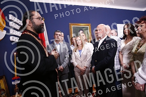 The movement for the renewal of the Kingdom of Serbia by Vojislav Mihailovic marked the party's Patron saint day - Vidovdan.Pokret obnove Kraljevine Srbije Vojislava Mihailovica obelezio je stranacku Slavu - Vidovdan