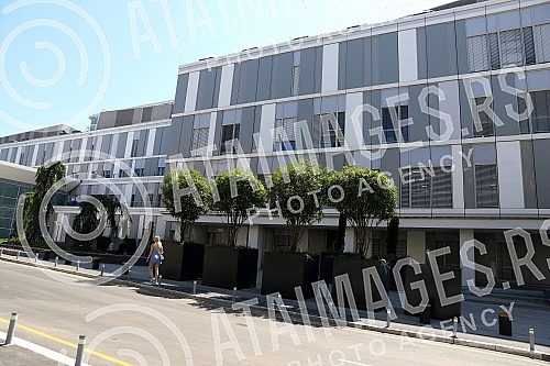 Clinical center of Serbia - garage and building.Klinicki centar Srbije - garaza i zgrada.