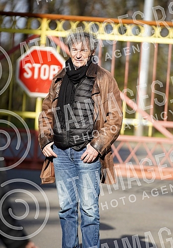 Recording of a TV show about Predrag Miki Manojlovic on Kosutnjak.Snimanje TV emisije o Predragu Mikiju Manojlovicu na Kosutnjaku