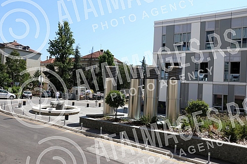 Clinical center of Serbia - garage and building.Klinicki centar Srbije - garaza i zgrada.