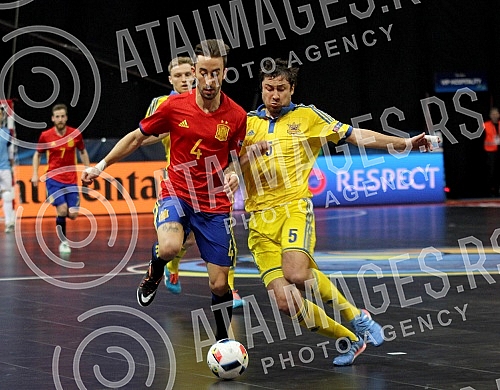 Utakmica treceg kola grupe B (3rd round, Group B) Euro futsal 2016 odigrana izmedju nacionalnih selekcija Ukrajine i Spanije (Ukraina vs Spain) odigrana u Beogradskoj areni.