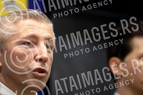 Press conference of Slavisa Kokeza, president of Football association of Serbia.Pres konferencija Slavise Kokeze, predsednika Fudbalsokg saveza Srbije 