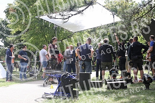 Journalists attended the filming of the new domestic thriller series 