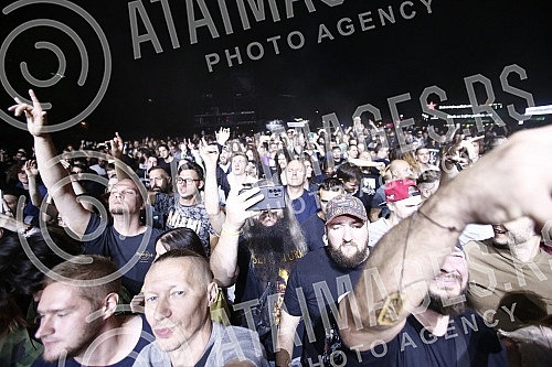 Performance of the Brazilian heavy metal band Sepultura on the Main Stage of the Exit festival.Nastup brazilskog hevi metal bend Sepultura na Glavnoj bini Exit festivala.