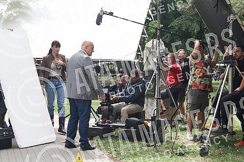 Journalists attended the filming of the new domestic thriller series 