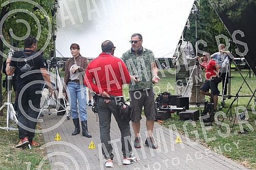 Journalists attended the filming of the new domestic thriller series 