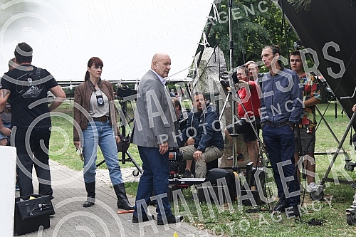 Journalists attended the filming of the new domestic thriller series 