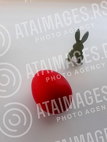 The red color is a symbol of joy and resurrection, and the first red egg is stored until the next Easter as a 