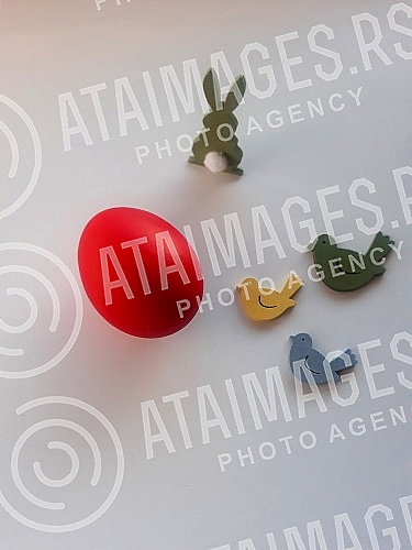 The red color is a symbol of joy and resurrection, and the first red egg is stored until the next Easter as a 