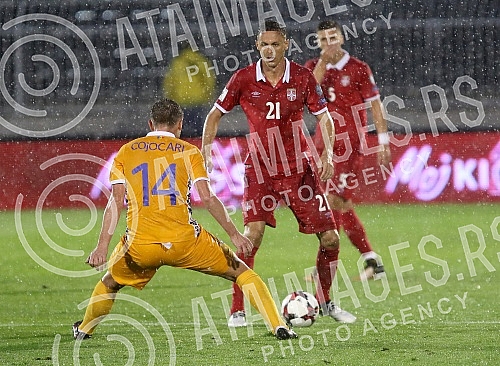 The match between the national teams of Serbia and Moldova within the qualifications for the World Cup in Russia 2018.Utakmica izmedju reprezentacija Srbije i Moldavije u okviru kvalifikacija za Svetsko prvenstvo u Rusiji 2018.