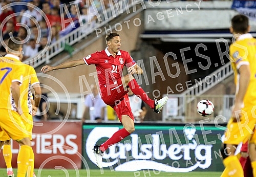 The match between the national teams of Serbia and Moldova within the qualifications for the World Cup in Russia 2018.Utakmica izmedju reprezentacija Srbije i Moldavije u okviru kvalifikacija za Svetsko prvenstvo u Rusiji 2018.