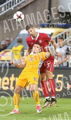 The match between the national teams of Serbia and Moldova within the qualifications for the World Cup in Russia 2018.Utakmica izmedju reprezentacija Srbije i Moldavije u okviru kvalifikacija za Svetsko prvenstvo u Rusiji 2018.