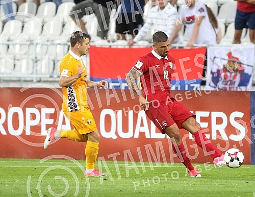 The match between the national teams of Serbia and Moldova within the qualifications for the World Cup in Russia 2018.Utakmica izmedju reprezentacija Srbije i Moldavije u okviru kvalifikacija za Svetsko prvenstvo u Rusiji 2018.
