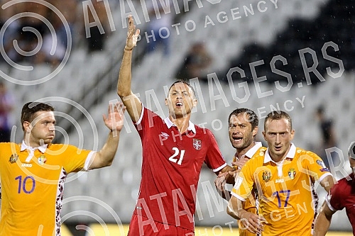 The match between the national teams of Serbia and Moldova within the qualifications for the World Cup in Russia 2018.Utakmica izmedju reprezentacija Srbije i Moldavije u okviru kvalifikacija za Svetsko prvenstvo u Rusiji 2018.