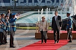 Festive reception of German Chancellor Angela Merkel in front of the Palace of Serbia.Svecani docek nemacke kancelarke Angela Merkel ispred Palate Srbija.