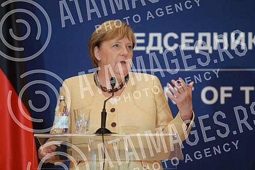 Press conference after the meeting of German Chancellor Angela Merkel and the President of the Republic of Serbia Aleksandra Vucic.Konferencija za medije posle sastanka nemacke kancelarke Angela Merkel  i predsednika Republike Srbije Aleksandra Vuc