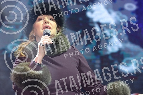 Performance of Ana Bekuta on Krajina Square in Banja Luka.Nastup Ane Bekute na Trgu Krajine u Banja Luci.
