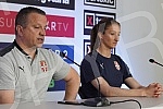 The press conference of the women's A national team of Serbia on the occasion of the continuation of the qualifications for the World Cup and the match against Germany, which is on the program tomorrow at the SC FSS.Konferencija za medije zenske A 