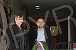 Representatives of the Association of Journalists of Serbia and the Independent Association of Journalists of Serbia laid wreaths and lit candles at the scene of the murder of editor and publisher Slavko Curuvija.Na mestu ubistva urednika i izdavac