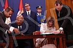The program of cooperation in the field of culture and art between the Egyptian and Serbian governments was signed by the Minister of Culture and Information Maja Gojkovic and the Minister of Foreign Affairs Samih Sukri, as well as the Memorandum of 