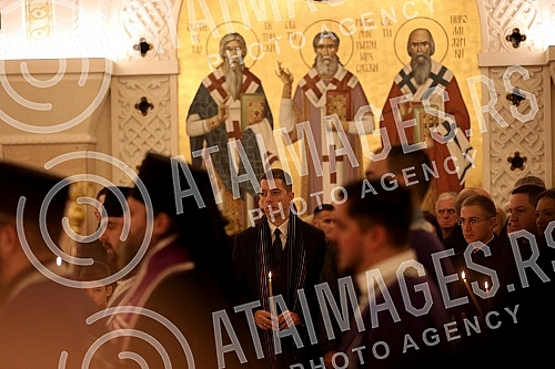 In the crypt of the Saint Sava Temple in Belgrade, a memorial was served to the killed Oliver Ivanovic. U kripti Hrama Svetog Save u Beogradu sluzen je pomen ubijenom Oliveru Ivanovicu.