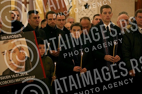 In the crypt of the Saint Sava Temple in Belgrade, a memorial was served to the killed Oliver Ivanovic. U kripti Hrama Svetog Save u Beogradu sluzen je pomen ubijenom Oliveru Ivanovicu.