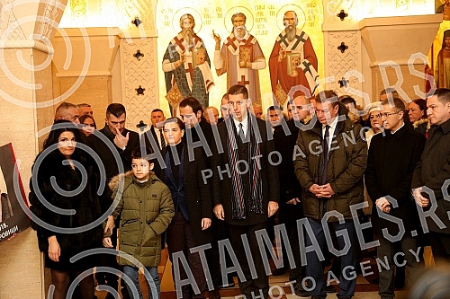 In the crypt of the Saint Sava Temple in Belgrade, a memorial was served to the killed Oliver Ivanovic. U kripti Hrama Svetog Save u Beogradu sluzen je pomen ubijenom Oliveru Ivanovicu.