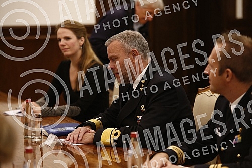 The President of the Republic of Serbia, Aleksandar Vucic, met with the Chairman of the NATO Military Committee, Admiral Rob Bauer, in the building of the General Secretariat of the President of the Republic.Predsednik Republike Srbije Aleksandar V