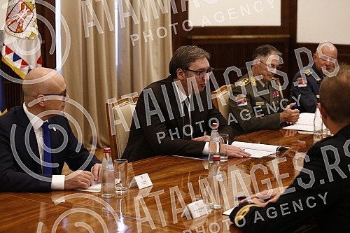 The President of the Republic of Serbia, Aleksandar Vucic, met with the Chairman of the NATO Military Committee, Admiral Rob Bauer, in the building of the General Secretariat of the President of the Republic.Predsednik Republike Srbije Aleksandar V