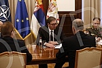 The President of the Republic of Serbia, Aleksandar Vucic, met with the Chairman of the NATO Military Committee, Admiral Rob Bauer, in the building of the General Secretariat of the President of the Republic.Predsednik Republike Srbije Aleksandar V