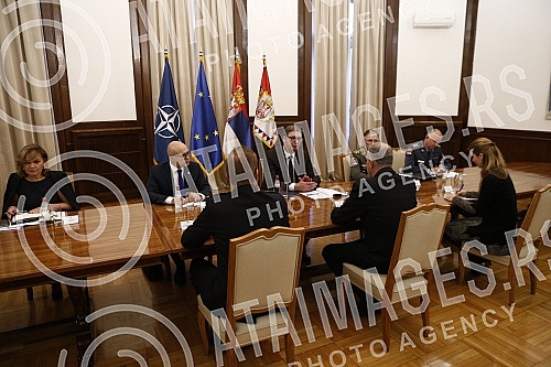 The President of the Republic of Serbia, Aleksandar Vucic, met with the Chairman of the NATO Military Committee, Admiral Rob Bauer, in the building of the General Secretariat of the President of the Republic.Predsednik Republike Srbije Aleksandar V