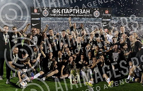 Serbian football Superleague match between FK Partizan and FK Mladost Lucani played at Partizan stadium. Utakmica fudbalske Superlige Srbije izmedju  FK Partizan i FK Mladost Lucani  odigrana na stadionu Partizana. 