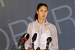 Press conference Olga Danilovic after returning from Moscow and winning the first WTA trophy.Pres konferencija teniserke Olge Danilovic po povratku iz Moskve i osvajanju prvog WTA trofeja.