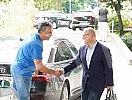The arrival of members of the Serbian Progressive Party to the session of the Presidency, where a decision will be made on the SNS candidate for the President of the National Assembly.Dolazak clanova Srpske napredne stranke na sednicu Predsednistva