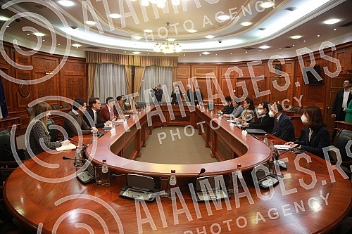 Meeting between Prime Minister Ana Brnabic and the representative in the China - CEEC Cooperation Ambassador Jiang Yu.Sastanak premijerke Ane Brnabic i predstavnice u Sekretarijatu Kina - CIEZ ambasadorke Djiang Ju.