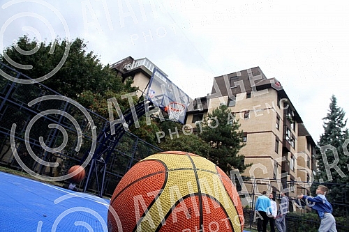 Opening of the renovated terrain for basketball 