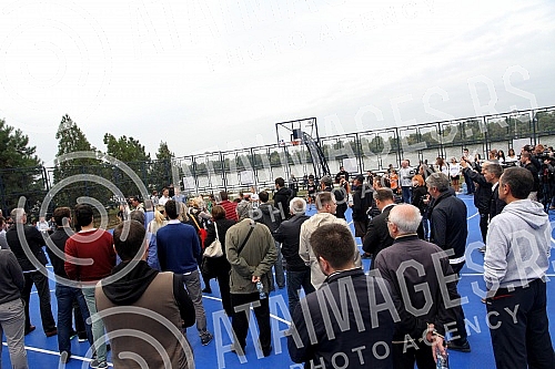 Opening of the renovated terrain for basketball 