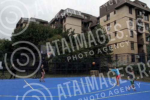 Opening of the renovated terrain for basketball 