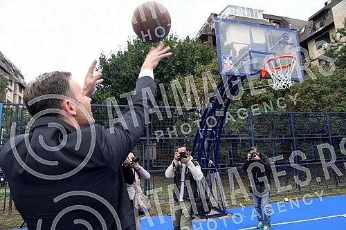 Opening of the renovated terrain for basketball 