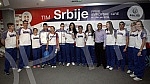 Docek tekvondo (tae kwon do) reprezentacije Srbije na aerodromu 
