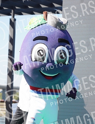In front of the Gallery Shopping Center in Belgrade on the water, a promotion and presentation of the mascots of the World Athletics Championships was held in the Belgrade22 hall - Malina Li and Sljivan Iv.Ispred Trznog centra Galerija na Beogradu 