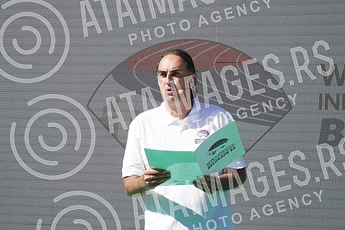 In front of the Gallery Shopping Center in Belgrade on the water, a promotion and presentation of the mascots of the World Athletics Championships was held in the Belgrade22 hall - Malina Li and Sljivan Iv.Ispred Trznog centra Galerija na Beogradu 