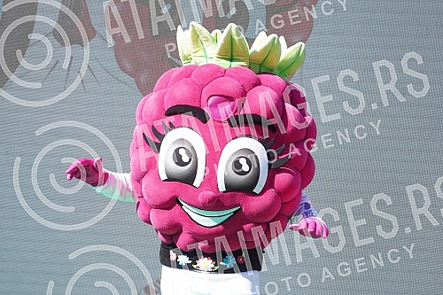 In front of the Gallery Shopping Center in Belgrade on the water, a promotion and presentation of the mascots of the World Athletics Championships was held in the Belgrade22 hall - Malina Li and Sljivan Iv.Ispred Trznog centra Galerija na Beogradu 