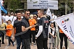 A protest began on Nikola Pasic Square at noon on the occasion of May Day and the conditions in which workers in Serbia work, and representatives of the coalition Moramo and the united branch union Nezavisnost called for a protest walk.Na Trgu Niko