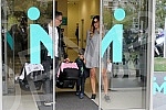 Jovana Joksimovic's exit from the maternity ward after the birth of the twin Ana and Srna.Izlazak Jovane Joksimovic iz porodilista posle porodjaja blizanakinja Ane i Srna